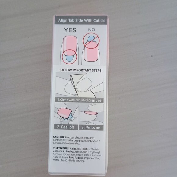 BNIB imPRESS KISS PRESS-ON NAILS LIGHT PINK COLOR 30 NAILS - Picture 4 of 5